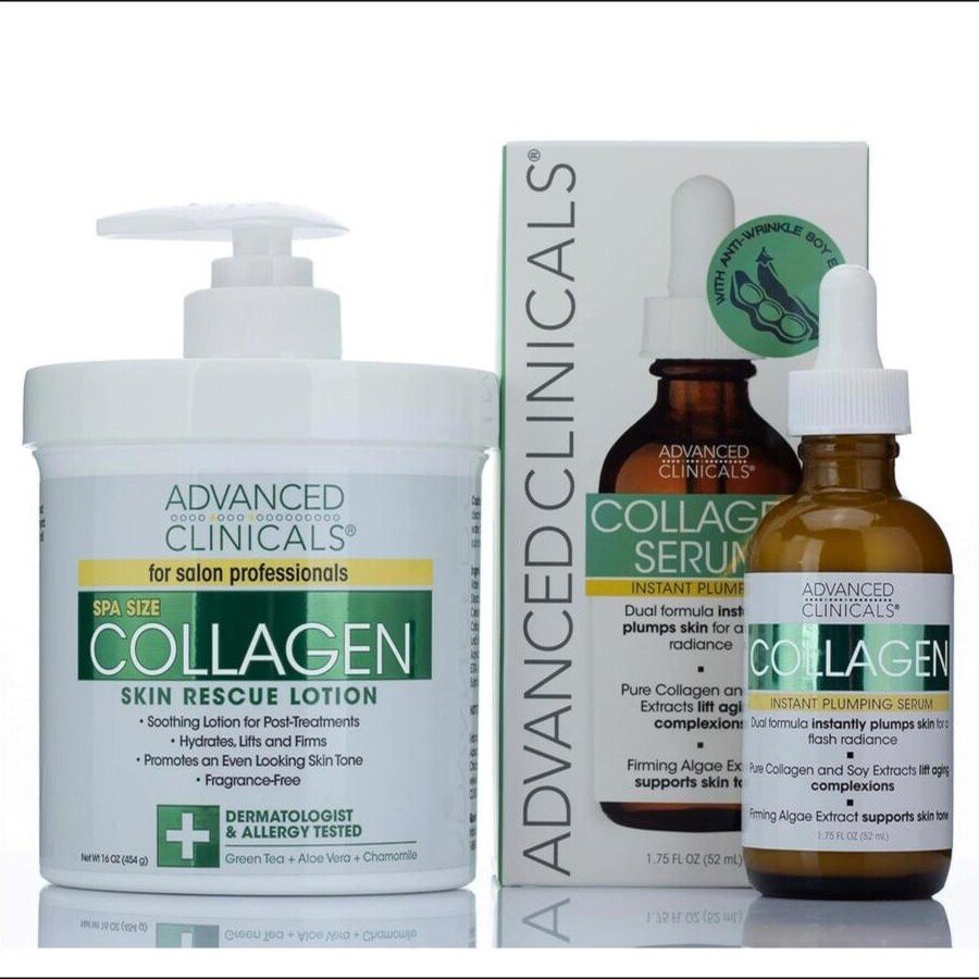 Advanced Clinicals Crema + Siero Collagene