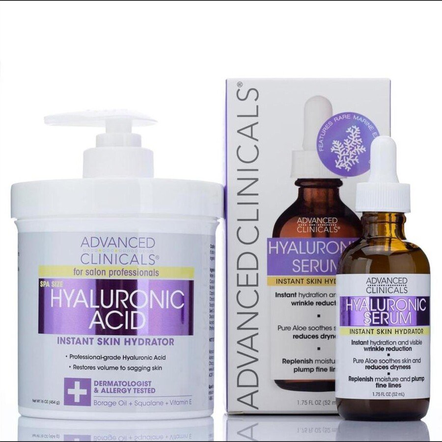Advanced Clinicals Hyaluronic Acid Crema + Siero