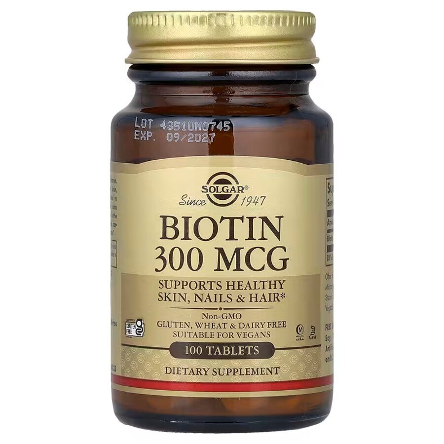 Solgar Biotina 300 mcg, 100 compresse