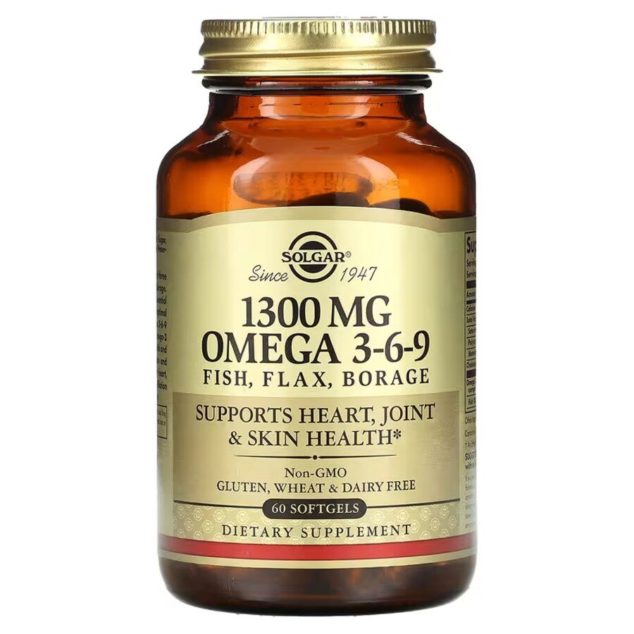Solgar Omega 3-6-9, 1.300 mg, 60 capsule