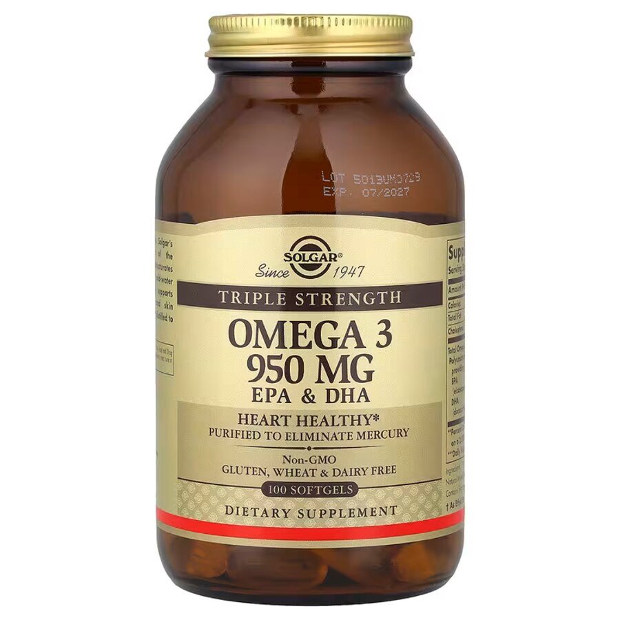 Solgar Omega 3 EPA e DHA, 950 mg — Confezione grande